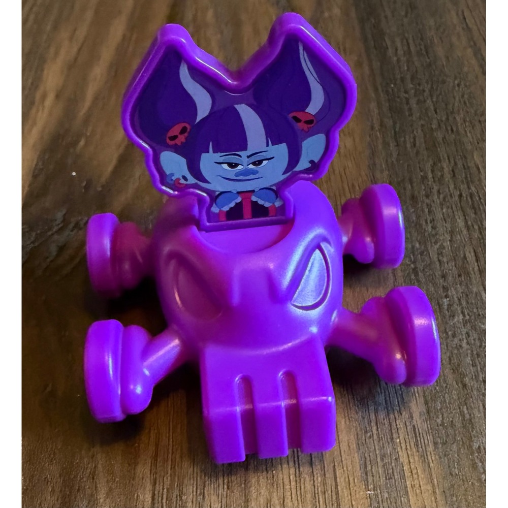 Burger King Trolls World Tour Barb Rock Skull Rolling Toy 2021 Purple Kids Meal